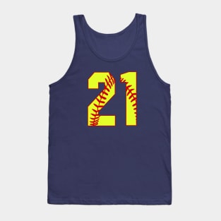 Fastpitch Softball Number 21 #21 Softball Shirt Jersey Uniform Favorite Player Biggest Fan Tank Top